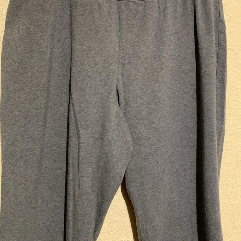 Lands' End Capris Stretch Pants Gray 2X Starfish Crop Straight Cotton Spandex - Picture 3 of 16